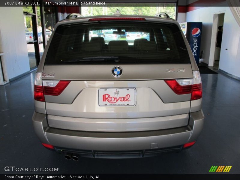 Titanium Silver Metallic / Sand Beige 2007 BMW X3 3.0si
