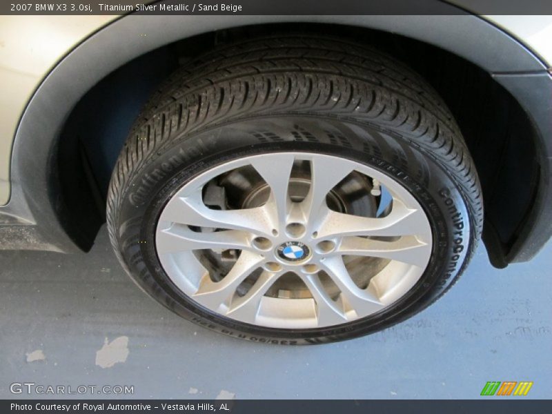 Titanium Silver Metallic / Sand Beige 2007 BMW X3 3.0si