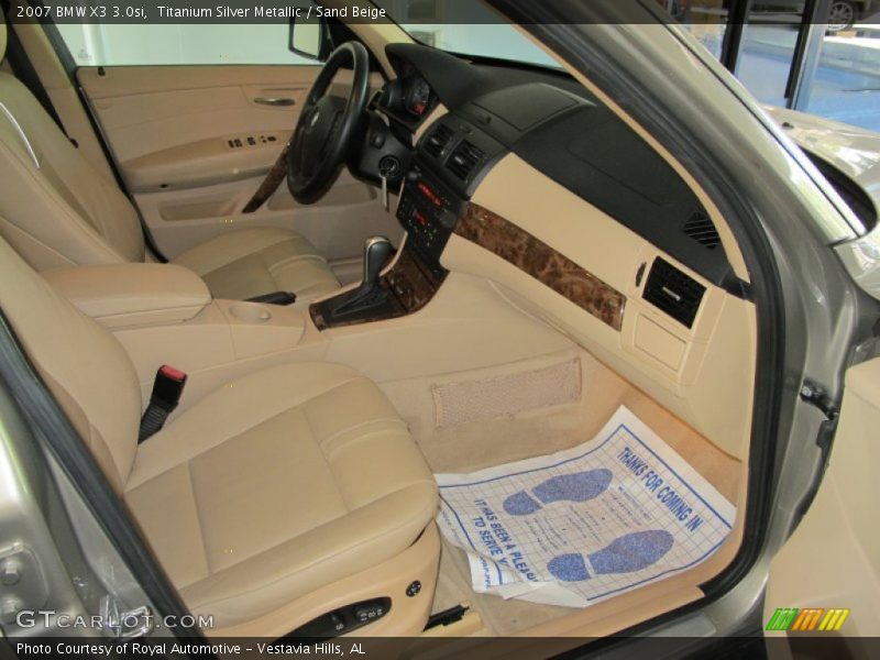 Titanium Silver Metallic / Sand Beige 2007 BMW X3 3.0si