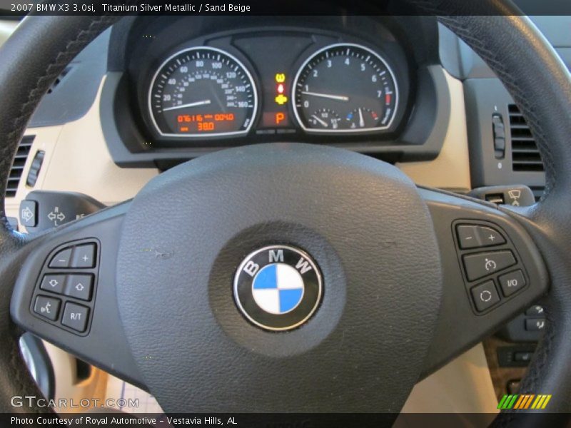 Titanium Silver Metallic / Sand Beige 2007 BMW X3 3.0si