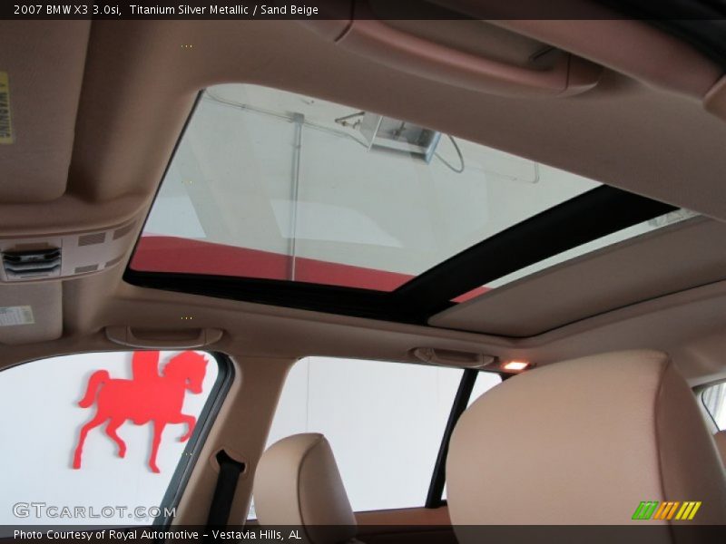 Titanium Silver Metallic / Sand Beige 2007 BMW X3 3.0si