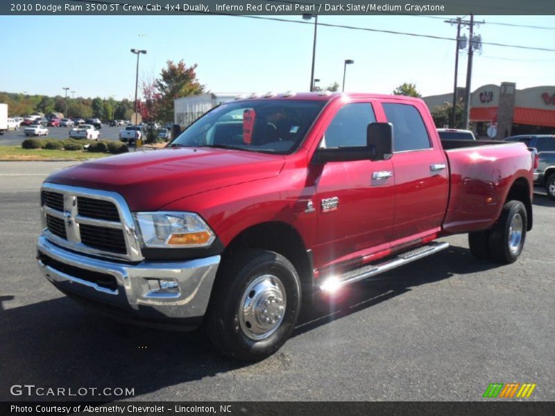 Inferno Red Crystal Pearl / Dark Slate/Medium Graystone 2010 Dodge Ram 3500 ST Crew Cab 4x4 Dually