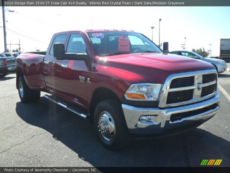 Inferno Red Crystal Pearl / Dark Slate/Medium Graystone 2010 Dodge Ram 3500 ST Crew Cab 4x4 Dually