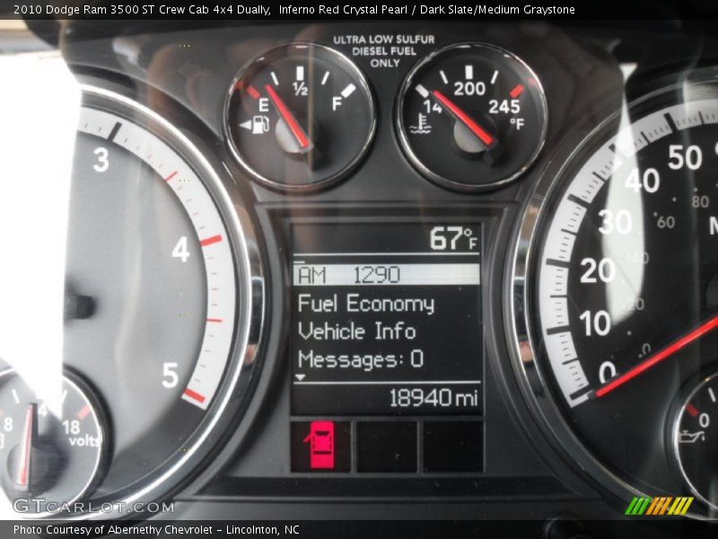 Inferno Red Crystal Pearl / Dark Slate/Medium Graystone 2010 Dodge Ram 3500 ST Crew Cab 4x4 Dually