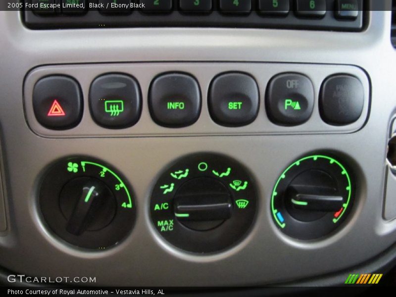 Controls of 2005 Escape Limited