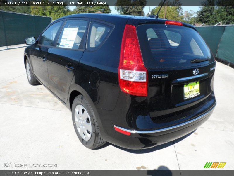 Black Noir Pearl / Beige 2012 Hyundai Elantra GLS Touring