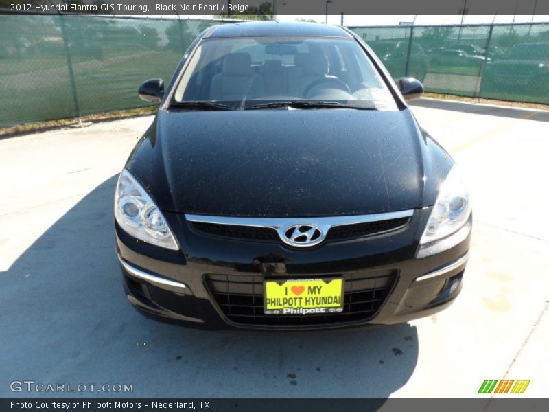 Black Noir Pearl / Beige 2012 Hyundai Elantra GLS Touring