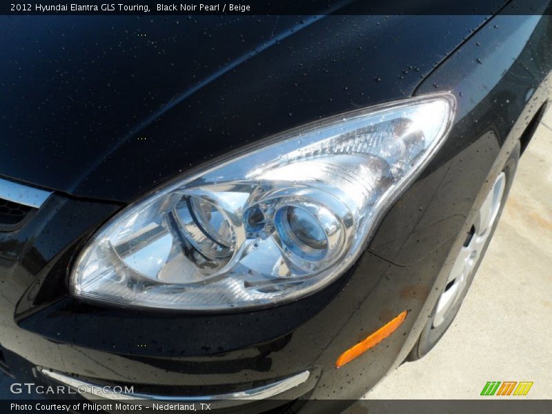 Black Noir Pearl / Beige 2012 Hyundai Elantra GLS Touring
