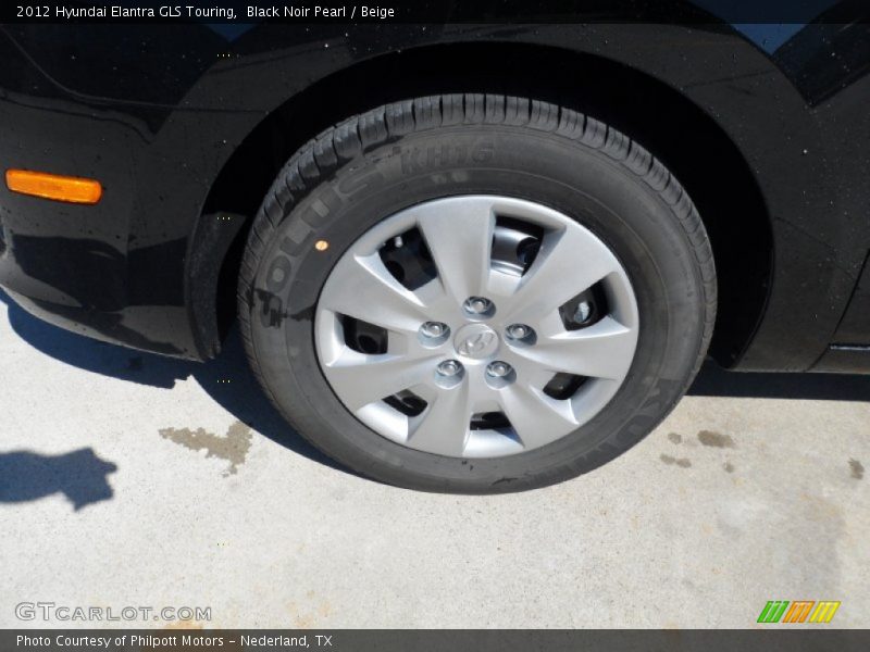 Black Noir Pearl / Beige 2012 Hyundai Elantra GLS Touring