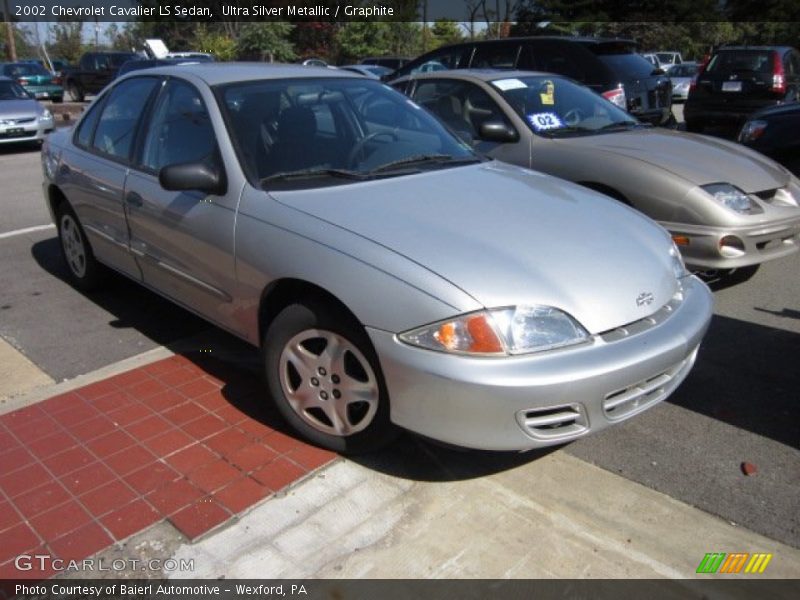 Ultra Silver Metallic / Graphite 2002 Chevrolet Cavalier LS Sedan