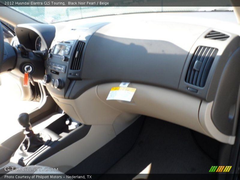 Black Noir Pearl / Beige 2012 Hyundai Elantra GLS Touring