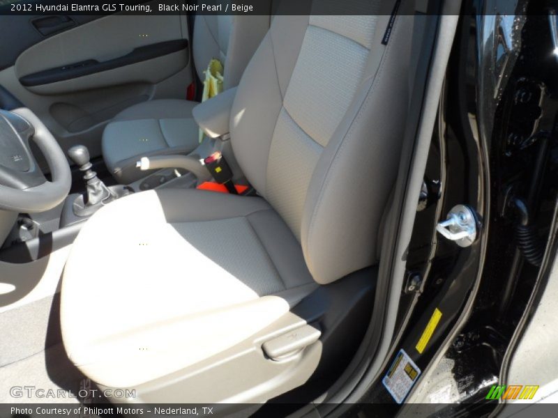 Black Noir Pearl / Beige 2012 Hyundai Elantra GLS Touring