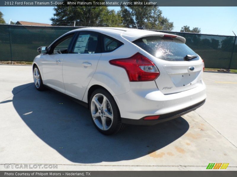 White Platinum Tricoat Metallic / Arctic White Leather 2012 Ford Focus Titanium 5-Door
