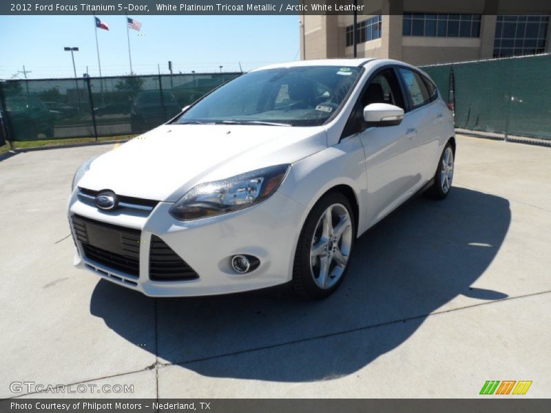 White Platinum Tricoat Metallic / Arctic White Leather 2012 Ford Focus Titanium 5-Door