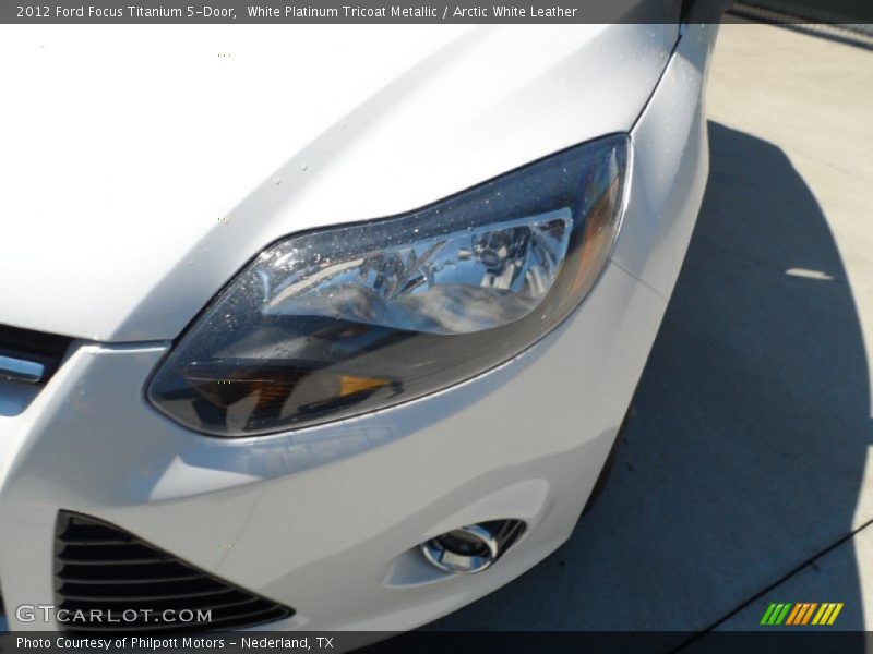 White Platinum Tricoat Metallic / Arctic White Leather 2012 Ford Focus Titanium 5-Door