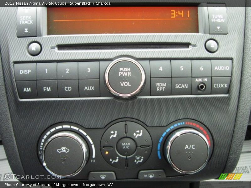 Controls of 2012 Altima 3.5 SR Coupe