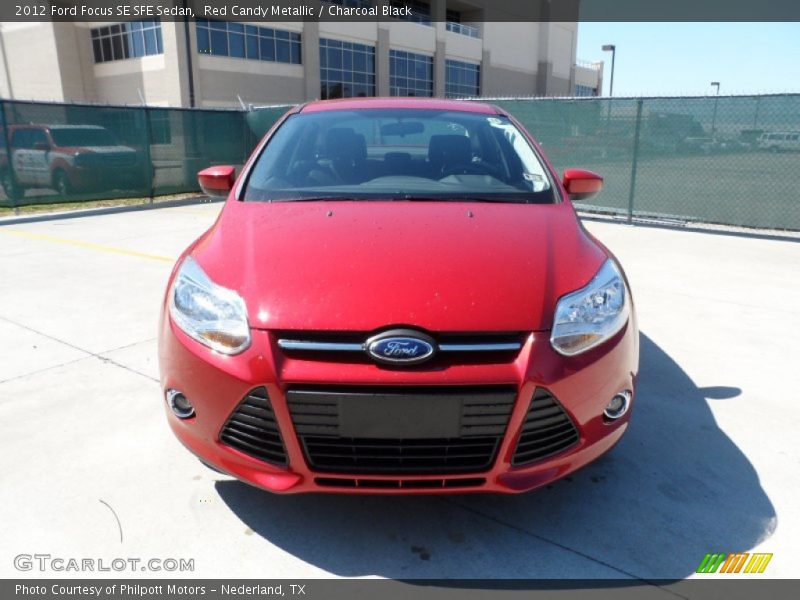 Red Candy Metallic / Charcoal Black 2012 Ford Focus SE SFE Sedan