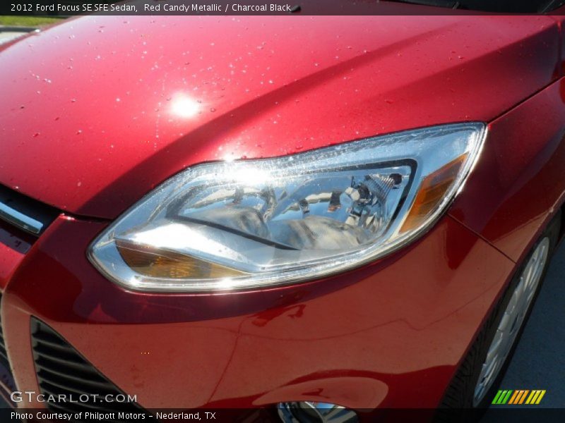 Red Candy Metallic / Charcoal Black 2012 Ford Focus SE SFE Sedan