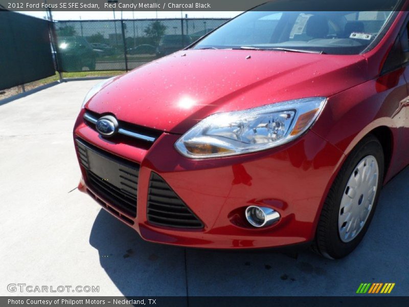 Red Candy Metallic / Charcoal Black 2012 Ford Focus SE SFE Sedan