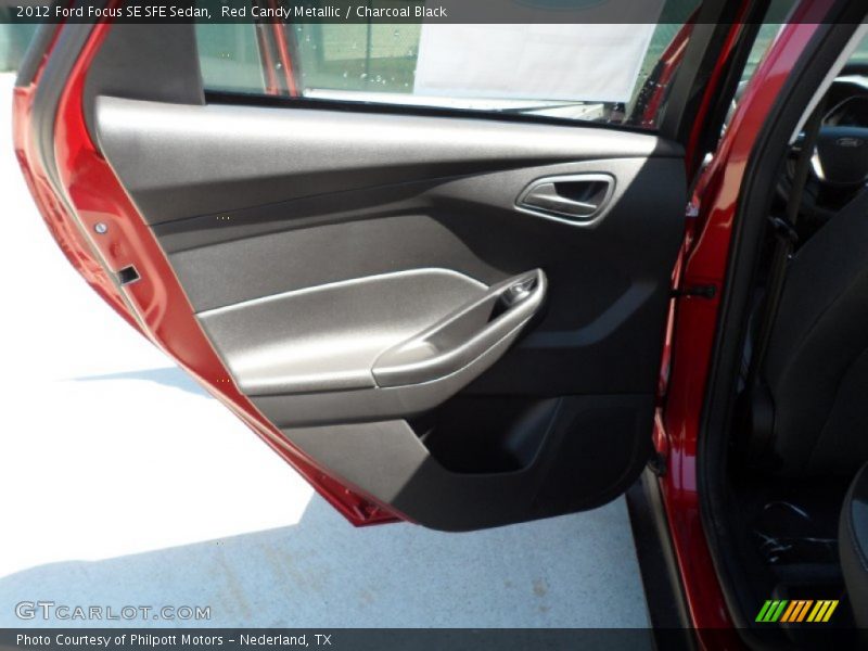 Red Candy Metallic / Charcoal Black 2012 Ford Focus SE SFE Sedan