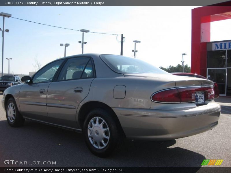 Light Sandrift Metallic / Taupe 2003 Buick Century Custom