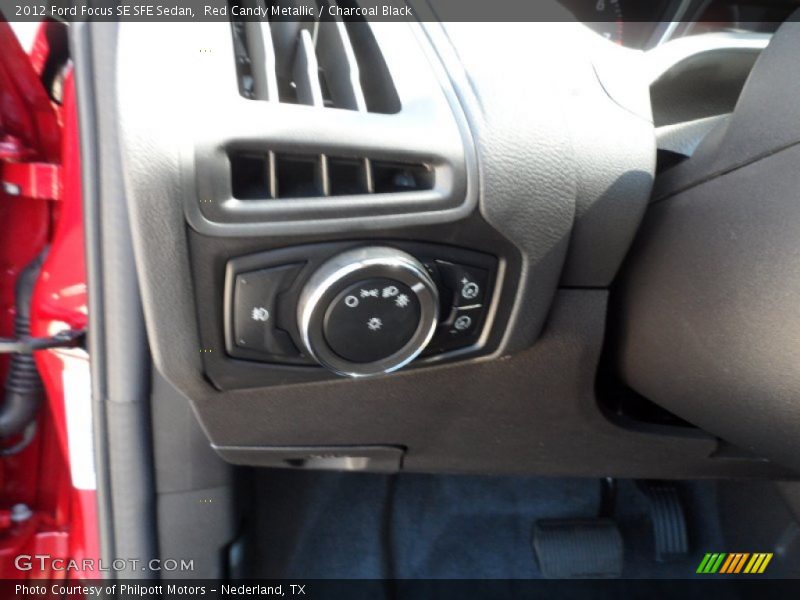 Red Candy Metallic / Charcoal Black 2012 Ford Focus SE SFE Sedan