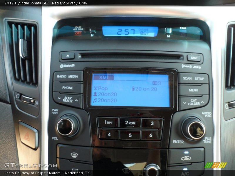 Radiant Silver / Gray 2012 Hyundai Sonata GLS