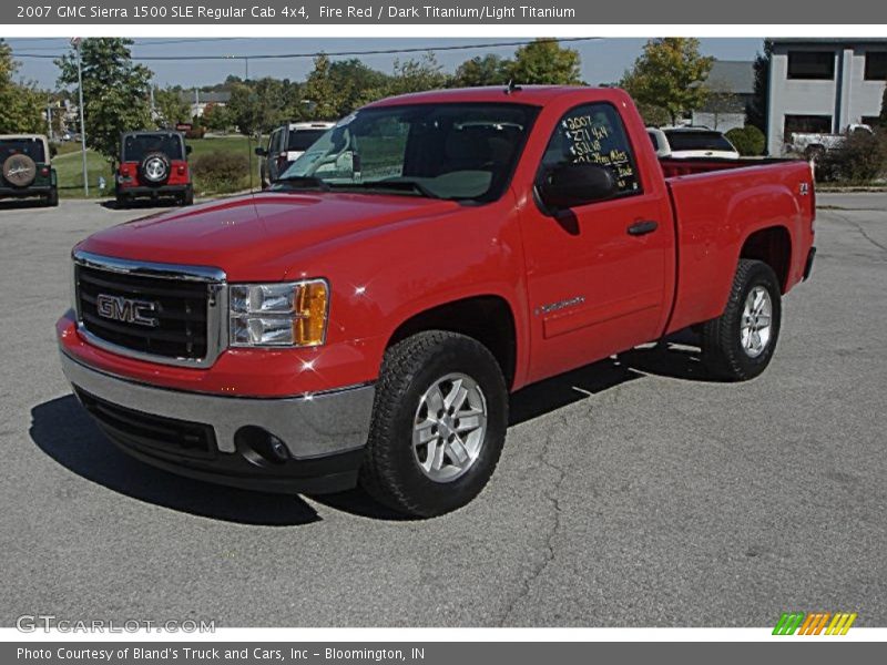 Fire Red / Dark Titanium/Light Titanium 2007 GMC Sierra 1500 SLE Regular Cab 4x4