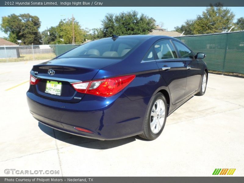 Indigo Night Blue / Gray 2012 Hyundai Sonata Limited