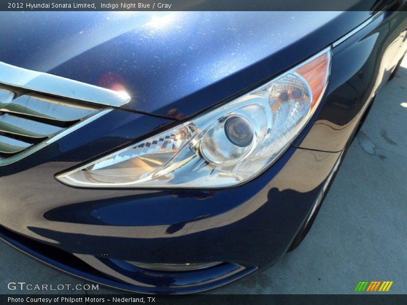 Indigo Night Blue / Gray 2012 Hyundai Sonata Limited