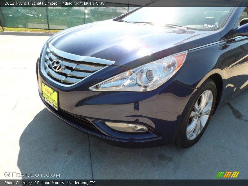Indigo Night Blue / Gray 2012 Hyundai Sonata Limited