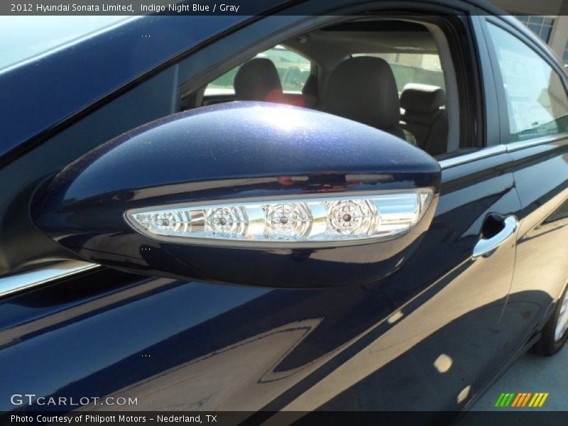 Indigo Night Blue / Gray 2012 Hyundai Sonata Limited