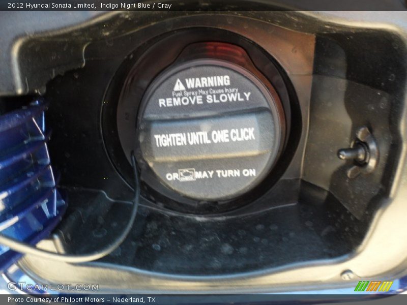 Indigo Night Blue / Gray 2012 Hyundai Sonata Limited