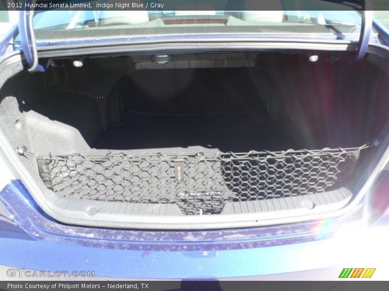 Indigo Night Blue / Gray 2012 Hyundai Sonata Limited