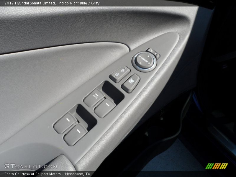 Indigo Night Blue / Gray 2012 Hyundai Sonata Limited