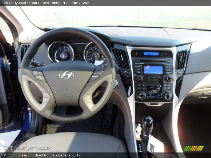 Indigo Night Blue / Gray 2012 Hyundai Sonata Limited