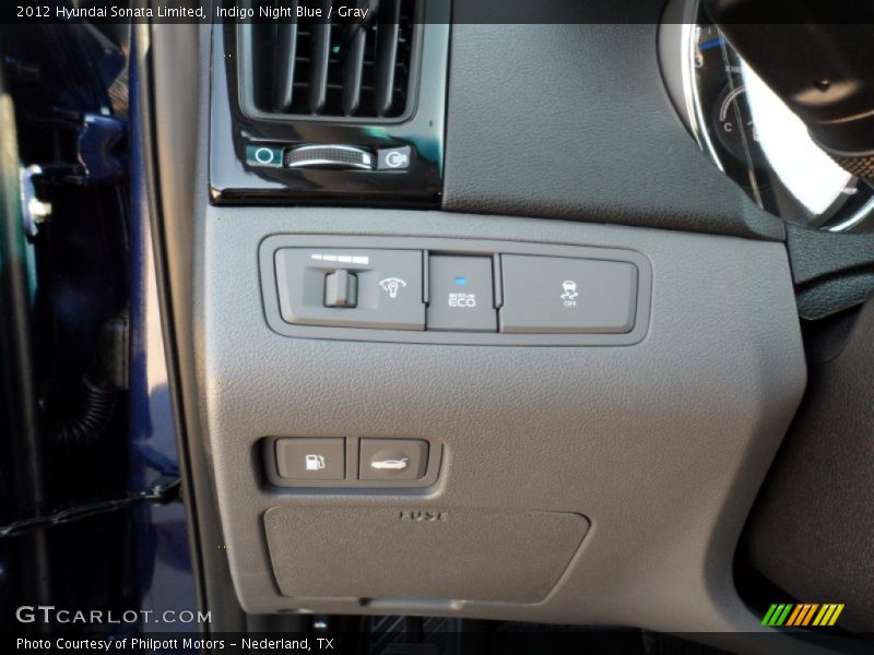 Indigo Night Blue / Gray 2012 Hyundai Sonata Limited