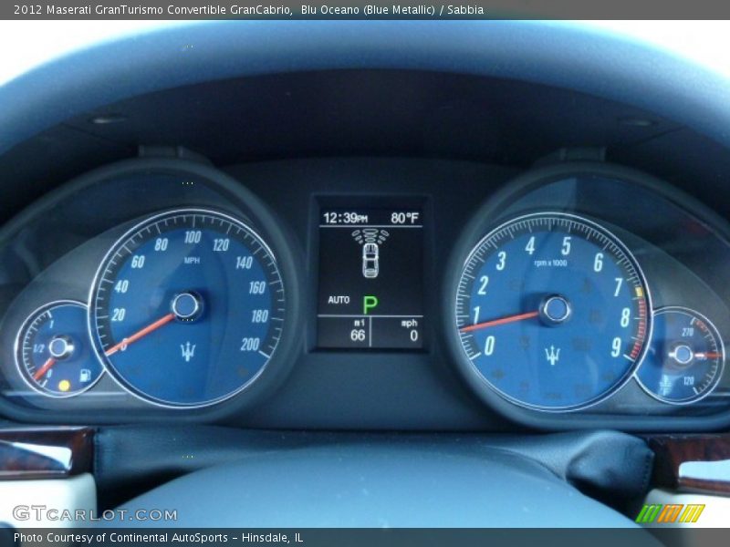  2012 GranTurismo Convertible GranCabrio GranCabrio Gauges