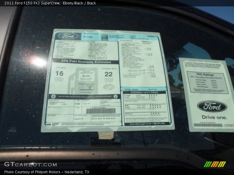 Ebony Black / Black 2011 Ford F150 FX2 SuperCrew