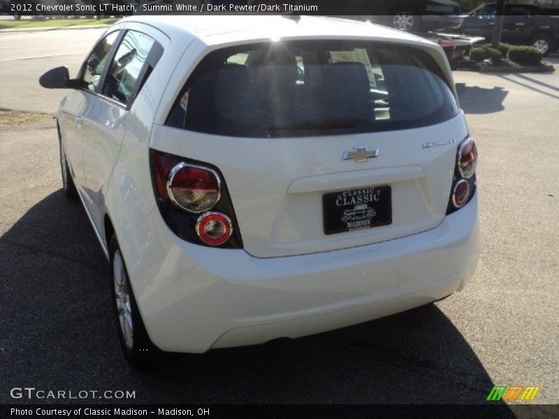 Summit White / Dark Pewter/Dark Titanium 2012 Chevrolet Sonic LT Hatch