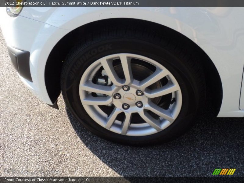 Summit White / Dark Pewter/Dark Titanium 2012 Chevrolet Sonic LT Hatch