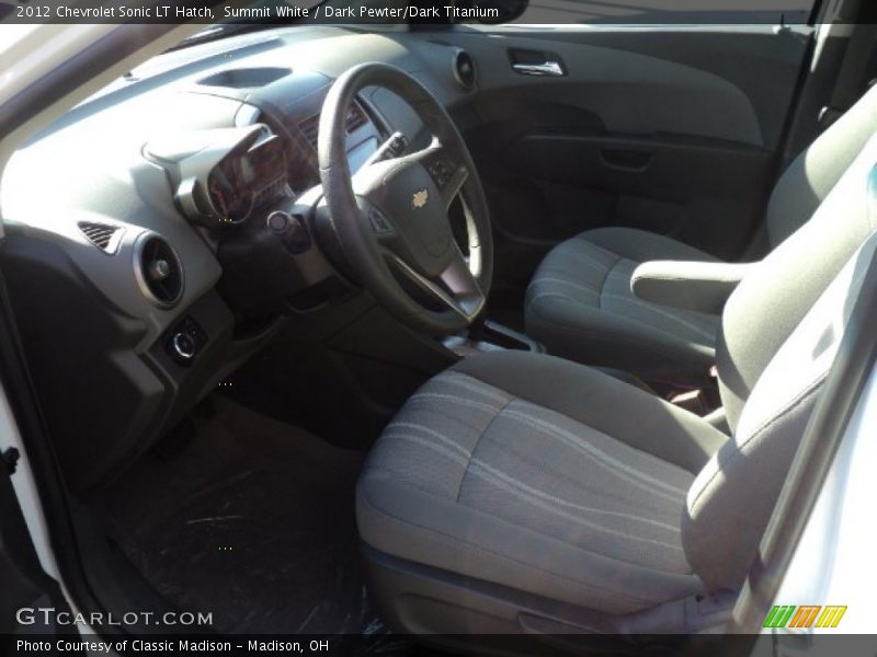 Summit White / Dark Pewter/Dark Titanium 2012 Chevrolet Sonic LT Hatch