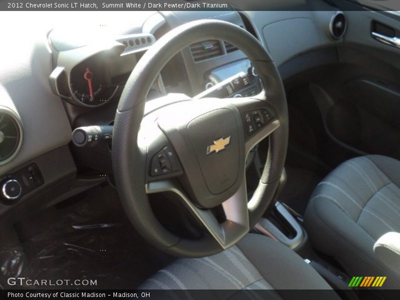 Summit White / Dark Pewter/Dark Titanium 2012 Chevrolet Sonic LT Hatch