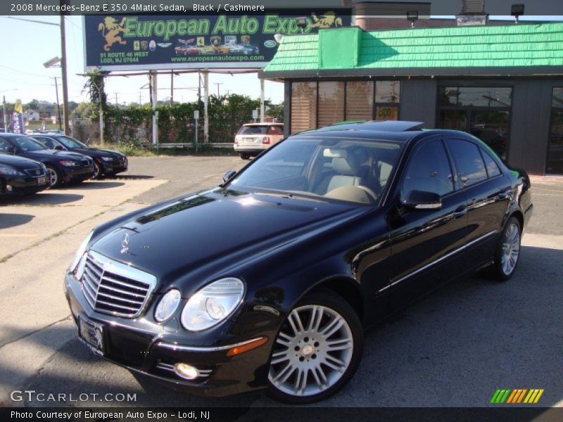 Black / Cashmere 2008 Mercedes-Benz E 350 4Matic Sedan