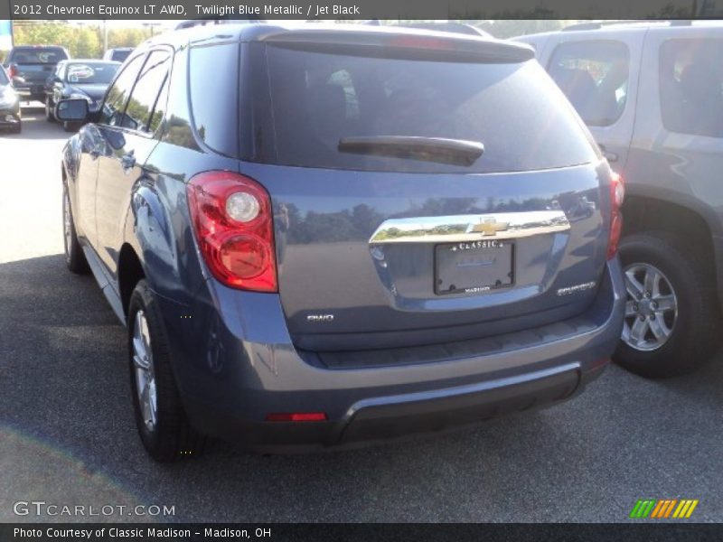 Twilight Blue Metallic / Jet Black 2012 Chevrolet Equinox LT AWD