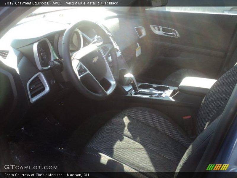 Twilight Blue Metallic / Jet Black 2012 Chevrolet Equinox LT AWD