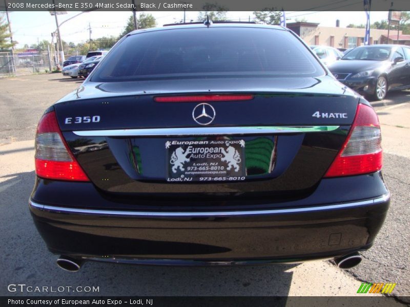 Black / Cashmere 2008 Mercedes-Benz E 350 4Matic Sedan