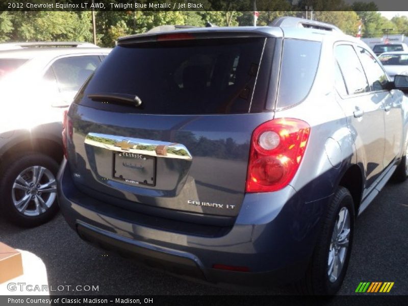 Twilight Blue Metallic / Jet Black 2012 Chevrolet Equinox LT AWD