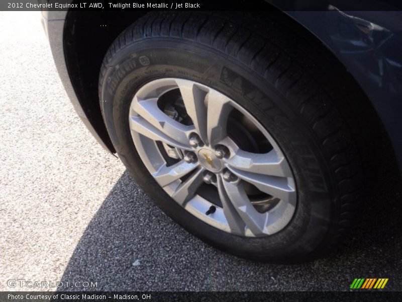 Twilight Blue Metallic / Jet Black 2012 Chevrolet Equinox LT AWD