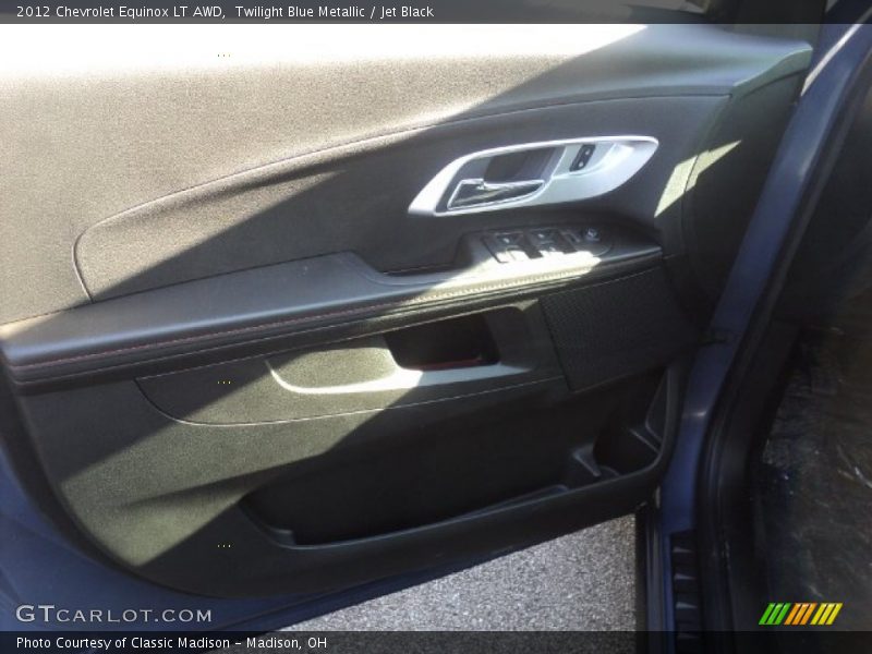 Twilight Blue Metallic / Jet Black 2012 Chevrolet Equinox LT AWD